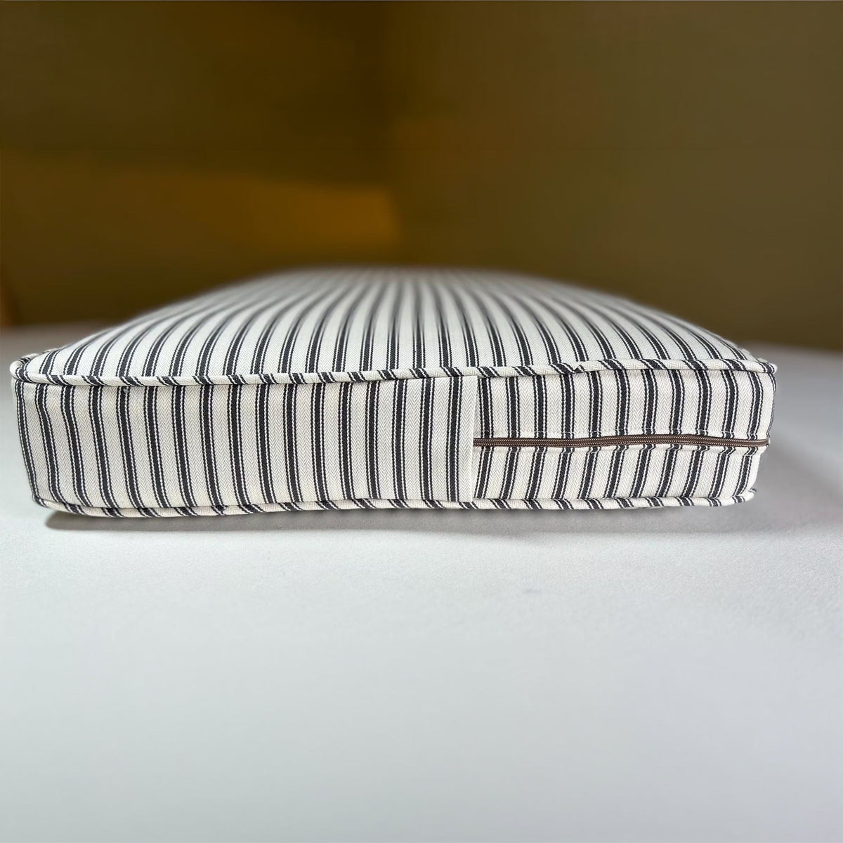 Made-to-Measure Ticking Stripe Box Cushion: Bench or Window Seat