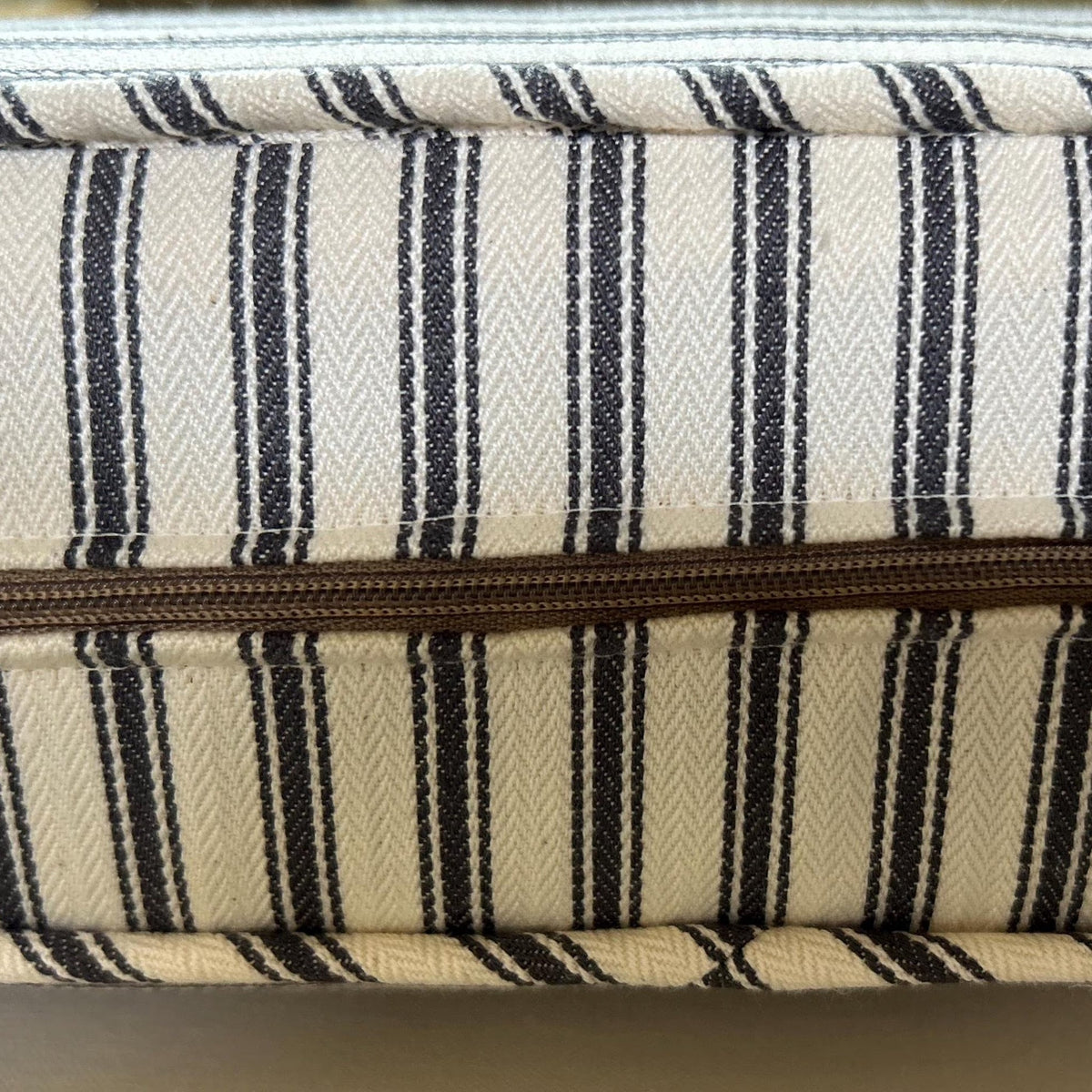 Made-to-Measure Ticking Stripe Box Cushion: Bench or Window Seat