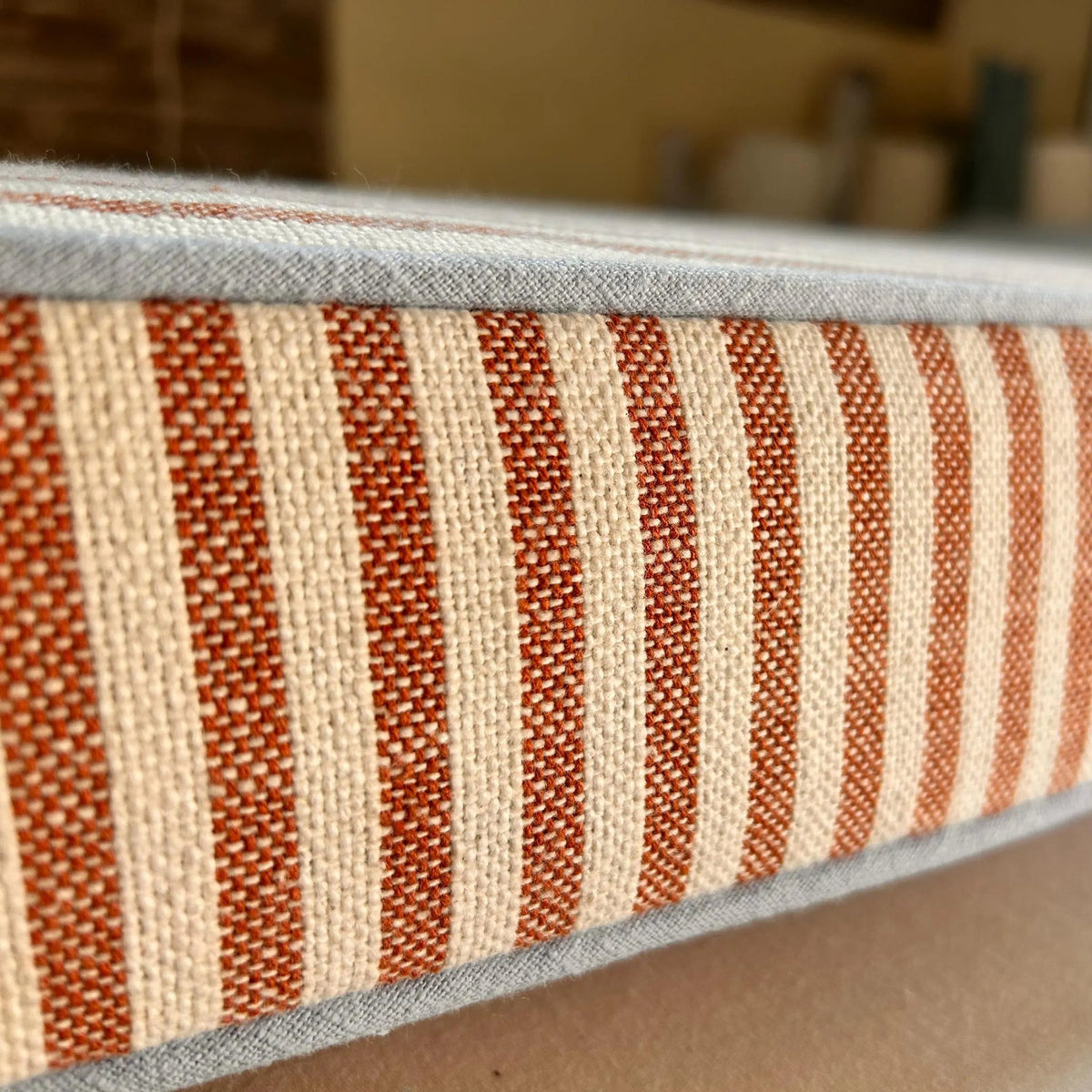 Made-to-Measure Candy Stripe Box Cushion: Bench or Window Seat