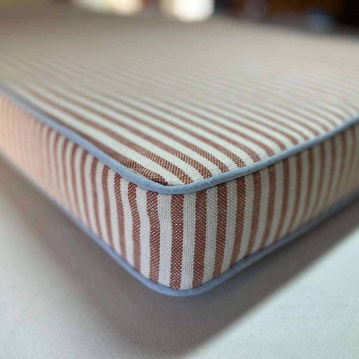 Made-to-Measure Candy Stripe Box Cushion: Bench or Window Seat